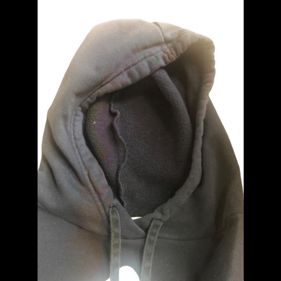 VS Victoria’s Secret Gray Graphic Hoodie Cropped Sweatshirt Soft Fleece S NWT - Picture 3 of 4